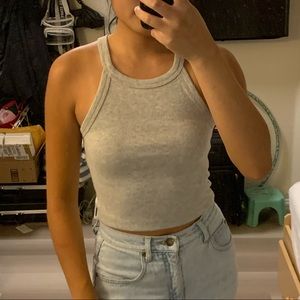 Gray Halter Tank Top